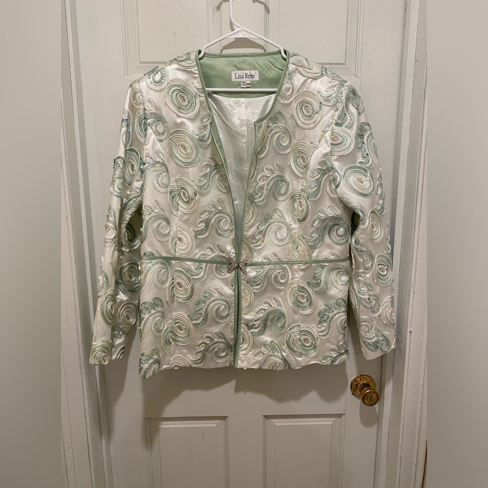 Elegant Women's Jacket with Swirl Design
